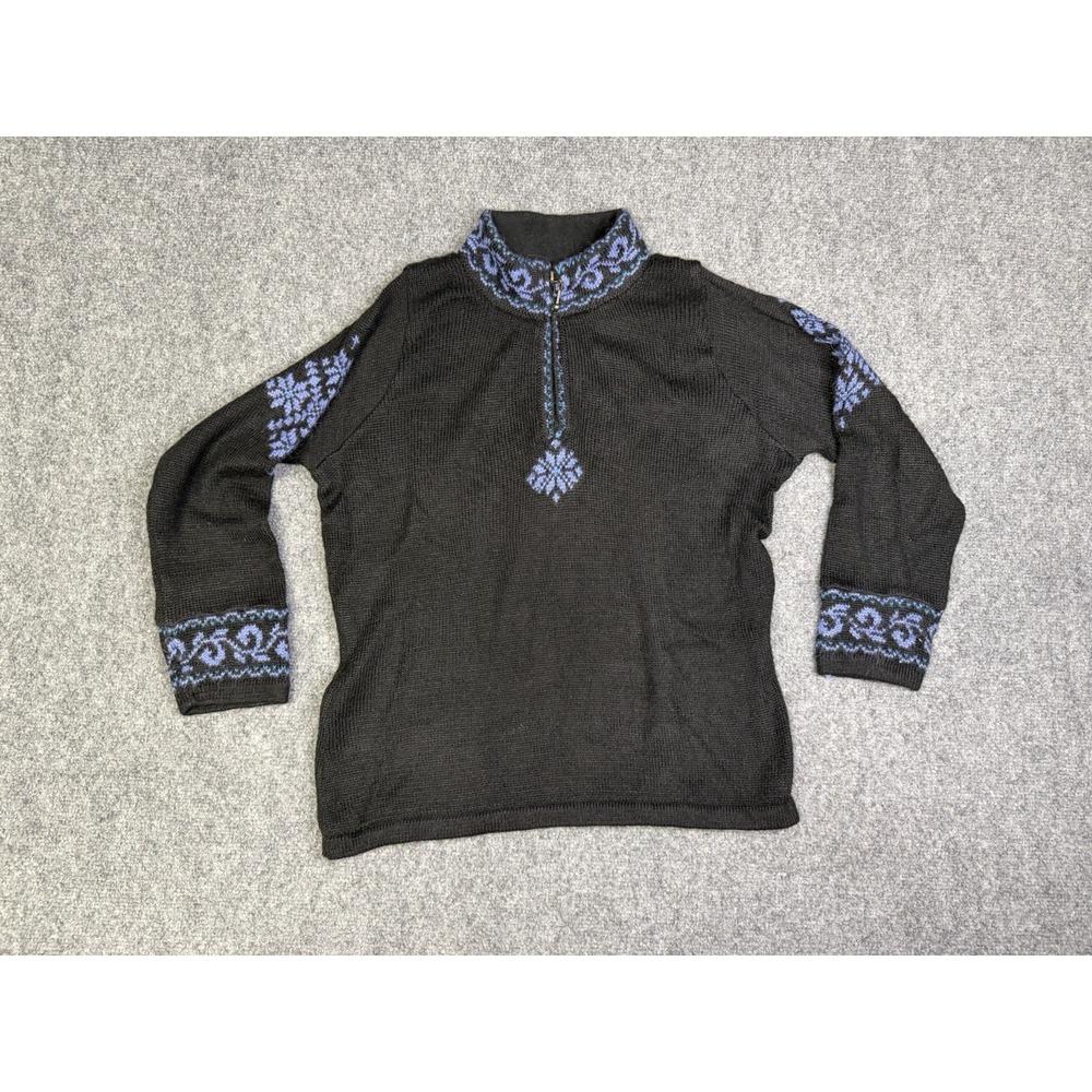 Women's Vintage Alpaca Imports 1/4 Zip Sweater Size Medium Steamboat CO.